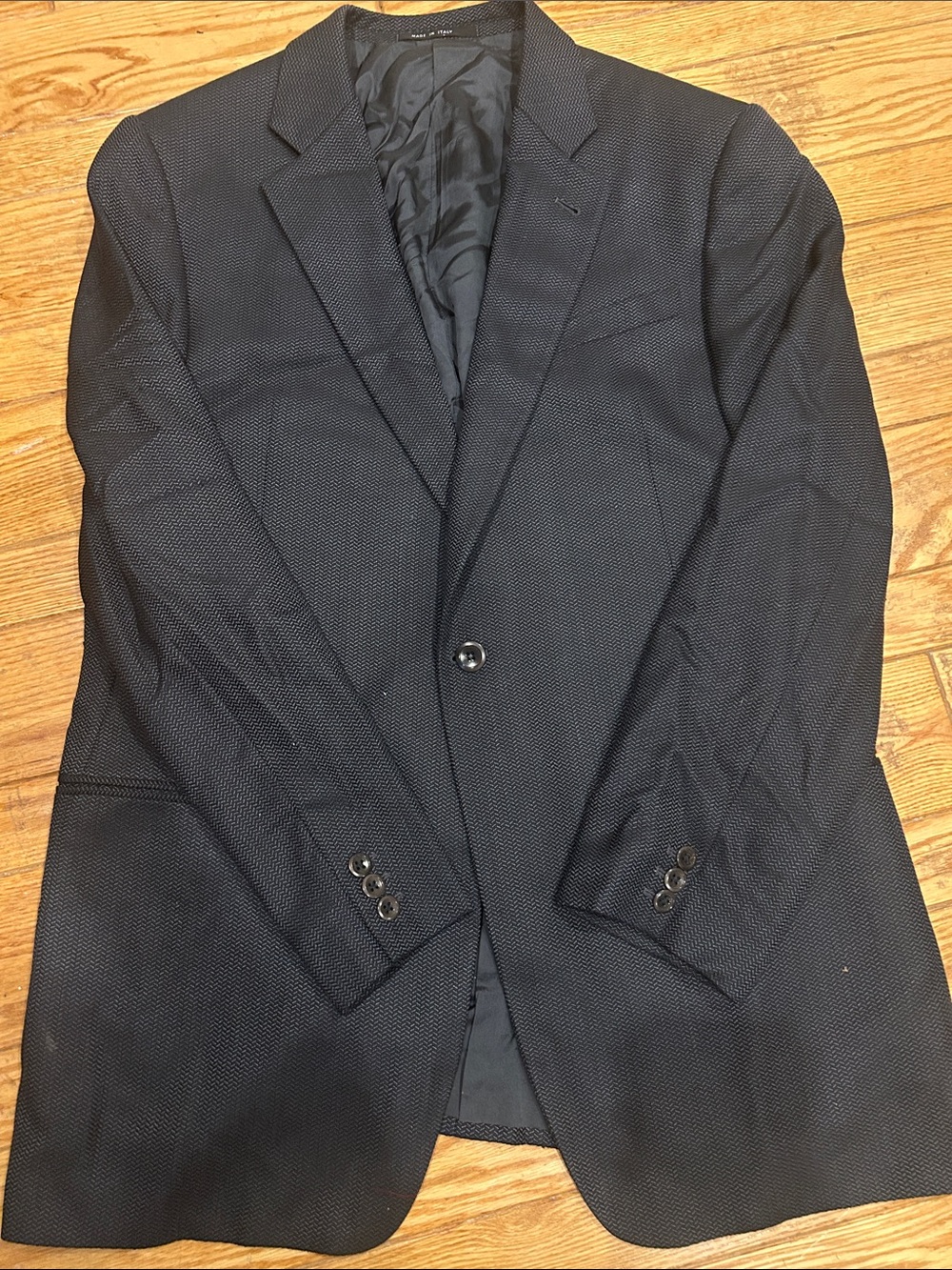 Armani Collezioni Navy Textured Sport Coat
